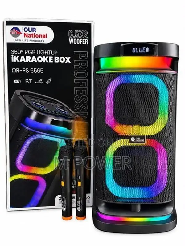 Our National I Karaoke Box 6.5" with 2 Mic - ON-PS-6565