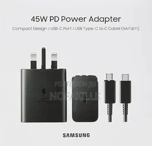Samsung 45W Fast Charger Power Adapter With Type C Cable S24 S25 ultra