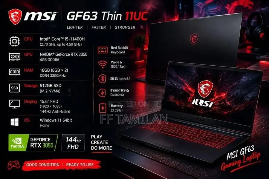 MSI GF63 Thin 11UC