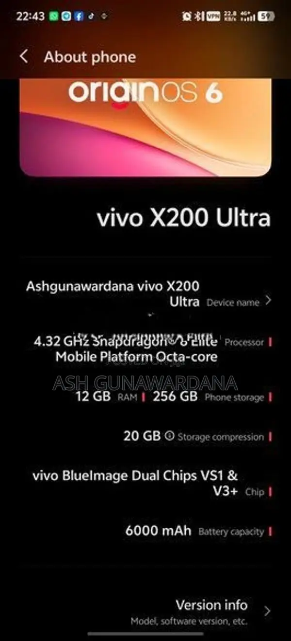 Vivo X200 Pro 12GB 256GB (Used)