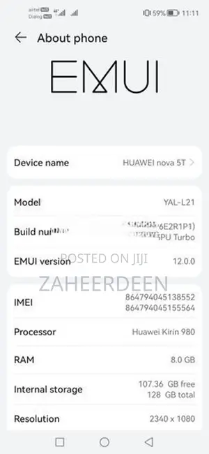 Huawei Nova 5T 8GB 128GB (Used)