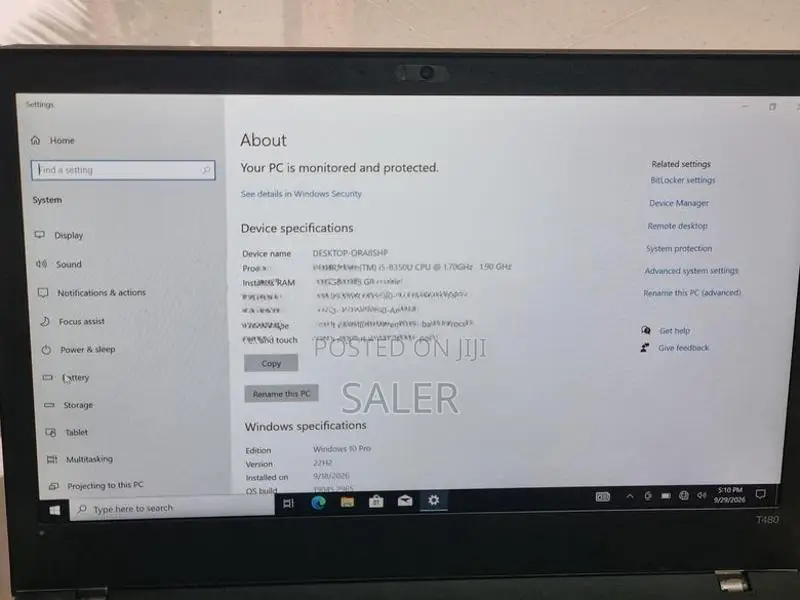 Lenovo Lap Lenavo i5 8th Gen Laptop ( Touch )