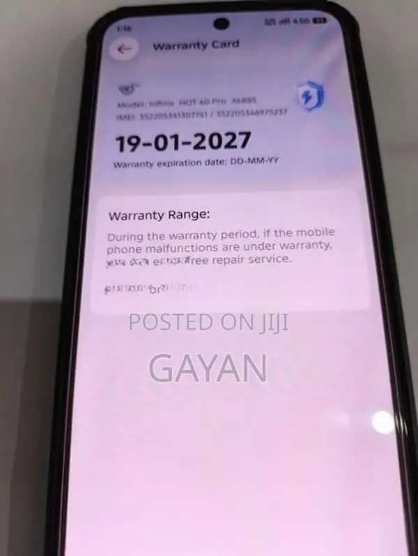 Infinix Hot 60 Pro 8GB 256GB (Used)
