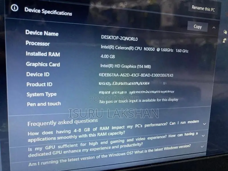 ASUS Intel Celeron N3050