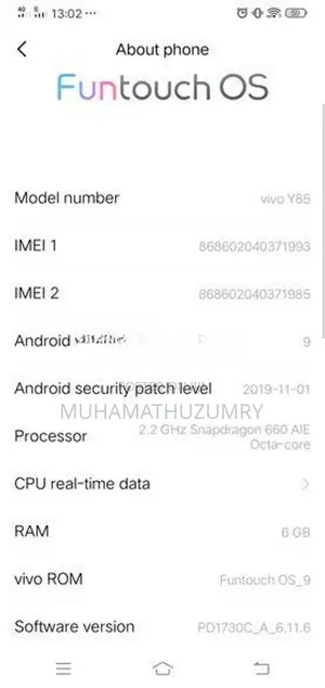 Vivo Y85 (Used)