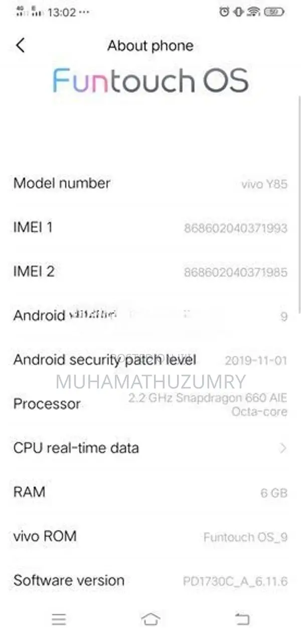 Vivo Y85 (Used)