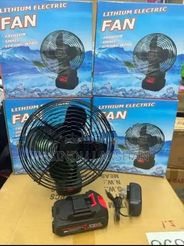 Rechargeable Double Battery Metal Fan