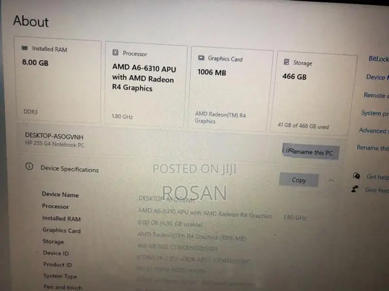 HP AMD I5 6 Generation 8GB 500GB Laptop