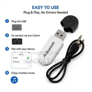 Bluetooth Audio - USB With AUX Dual Music Receiver Dongle