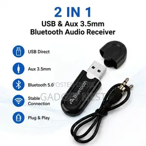 Bluetooth Audio - USB With AUX Dual Music Receiver Dongle