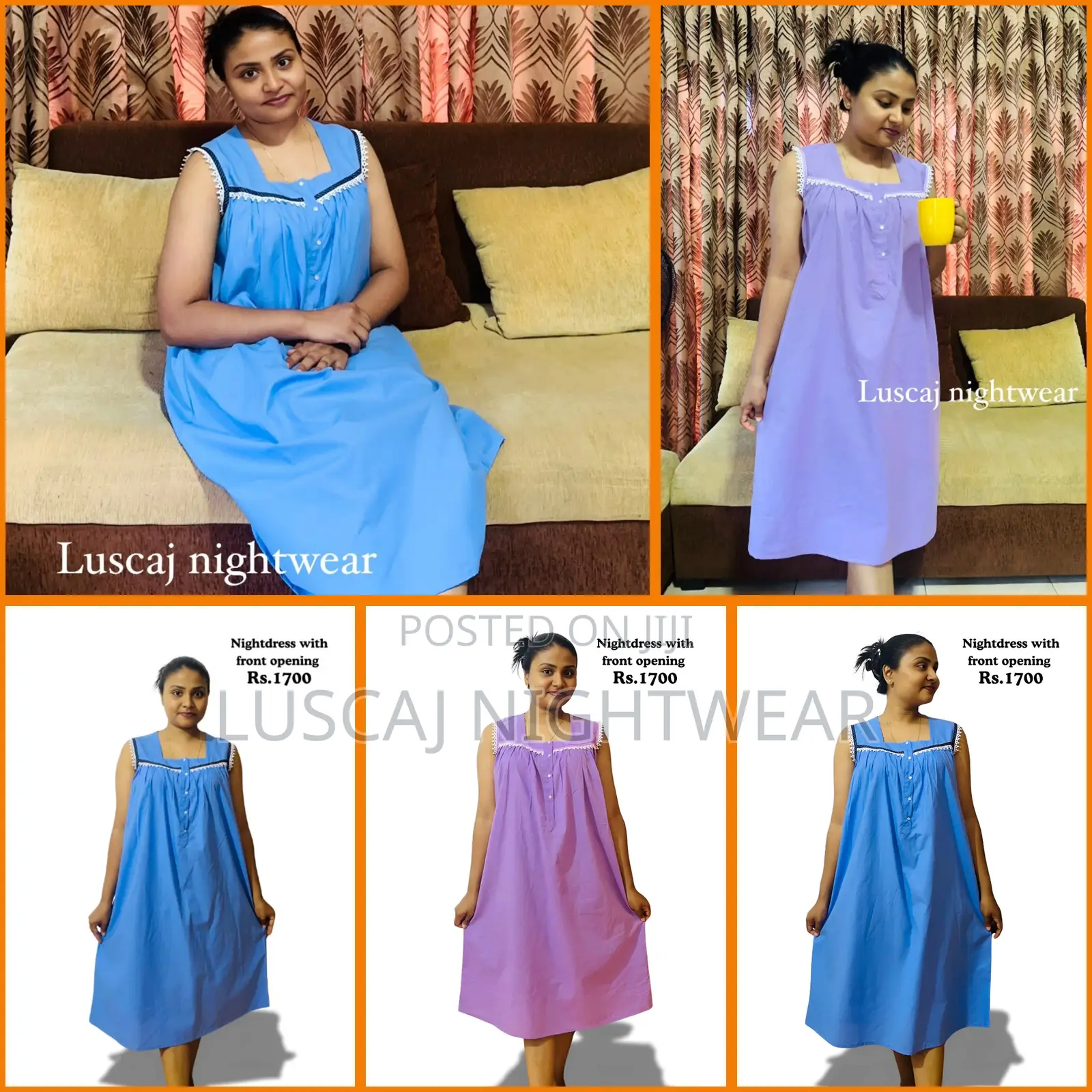 Luscaj Full Cotton Fabric Nighty