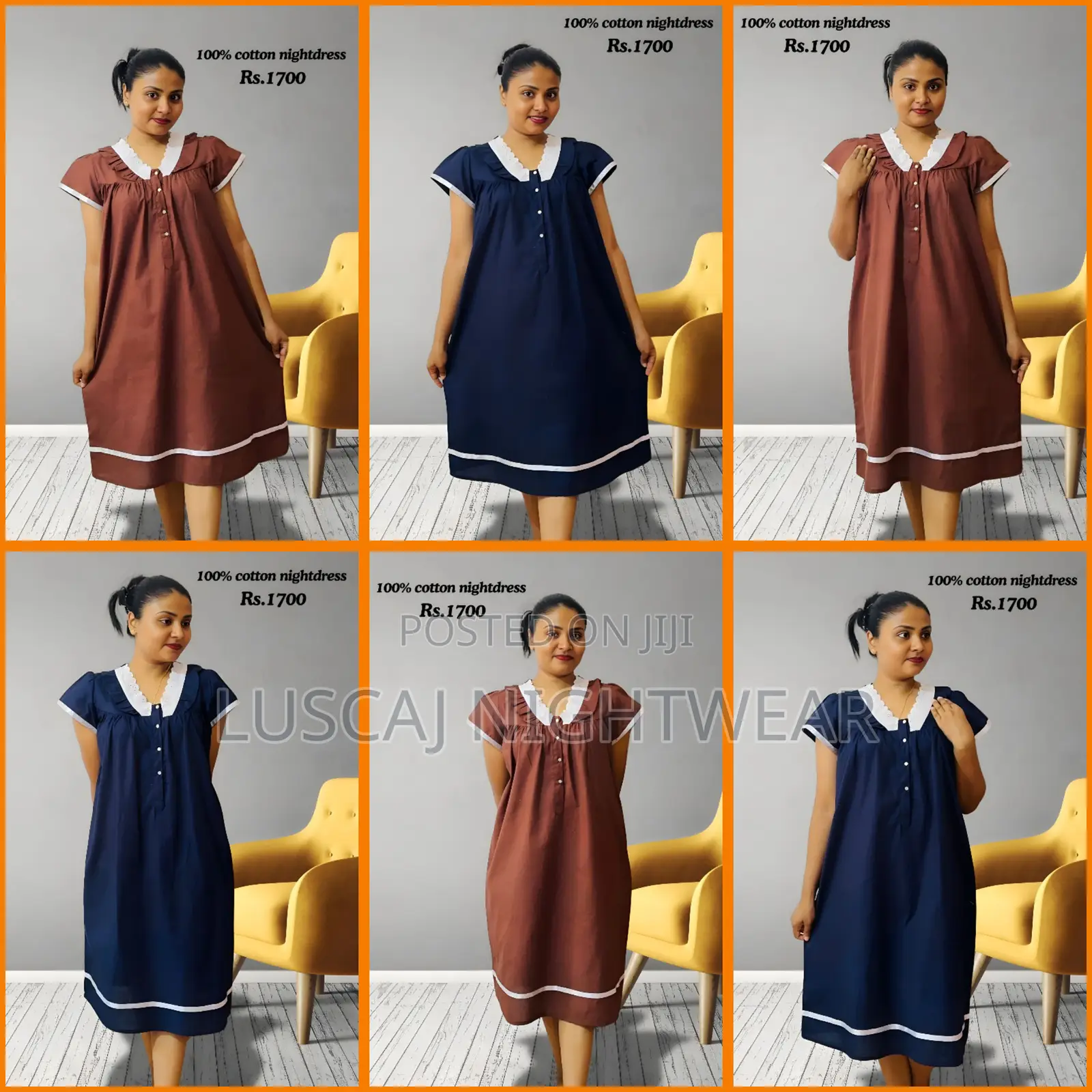 Luscaj Full Cotton Fabric Nighty