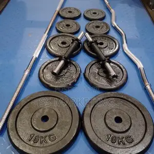 Brand New Bench Home Gym 20kg Weight Plate Barbel Set