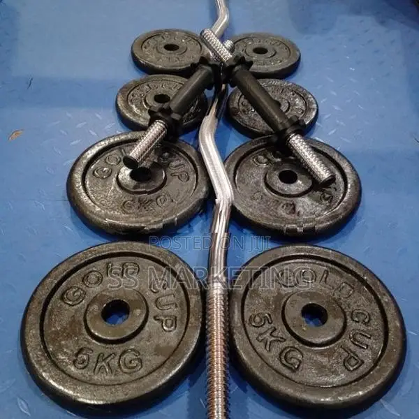 Brand New Bench Home Gym 20kg Weight Plate Barbel Set