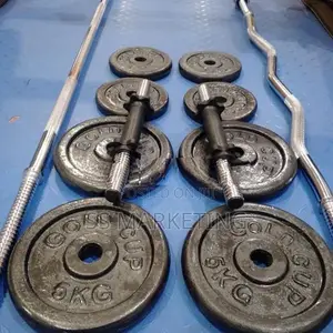Brand New Bench Home Gym 20kg Weight Plate Barbel Set