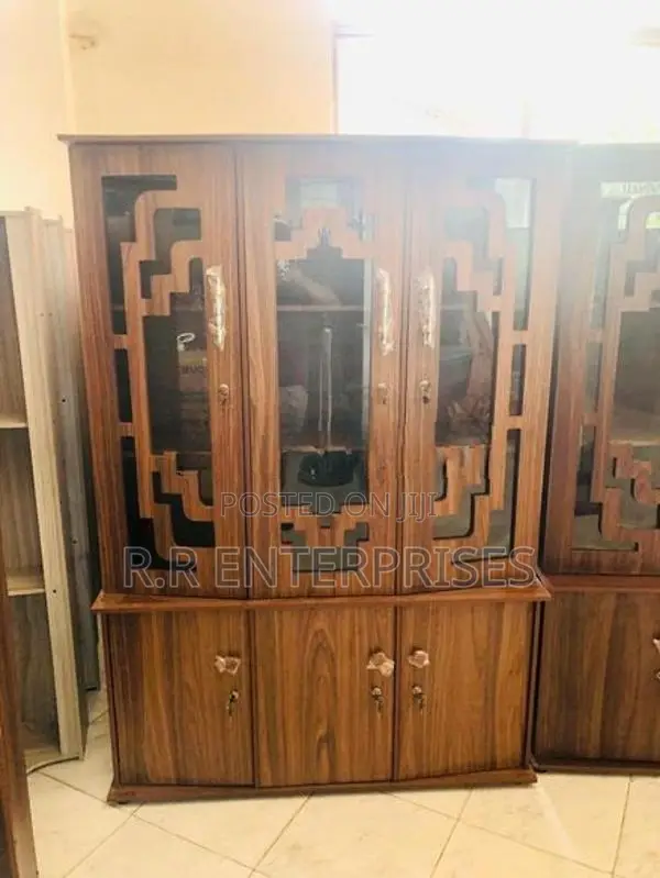 3 Door Melamine Display Cupboard
