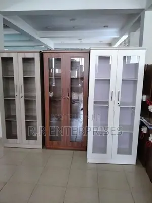 New 2 Door Glass Office Cupboard .