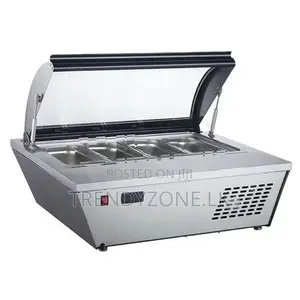 Industrial Gelato Ice Cream Display 4 Pans
