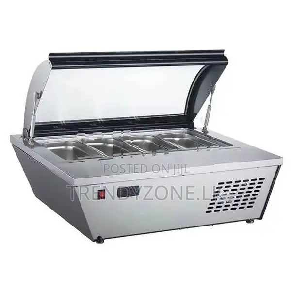 Industrial Gelato Ice Cream Display 4 Pans