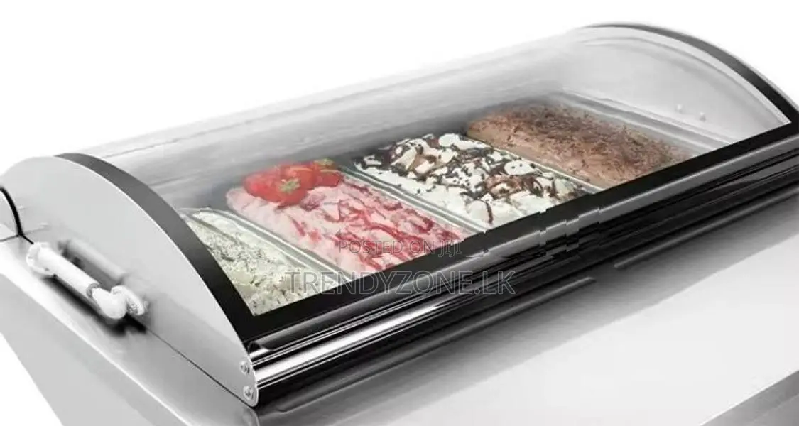Industrial Gelato Ice Cream Display 4 Pans