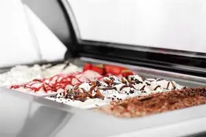 Industrial Gelato Ice Cream Display 4 Pans