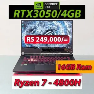 AMD Ryzen™ 7-4800H\16GB DDR4 Ram\ 512GB NVMe SSD\RTX 3050 / 4GB