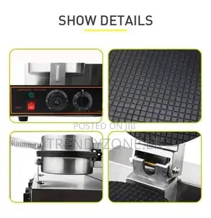 Industrial Electric Double Ice Cone Waffle Maker