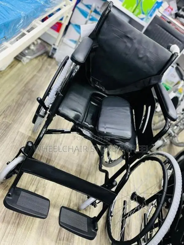 Commode Wheelchair Powder Corted Black Edition Safety Belt Wheel Chair