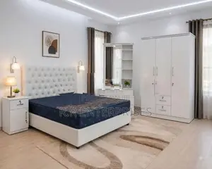 New 6*5 Ft White Luxury Bedroom set .