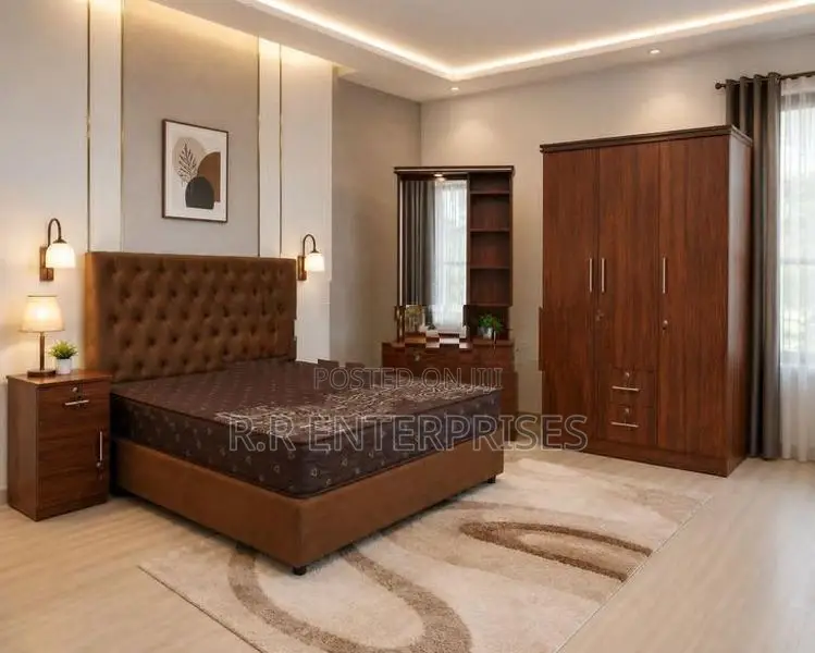 New # Brown Queen Bedroom set .