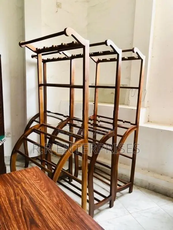 Dolphin wooden cloth rack L .