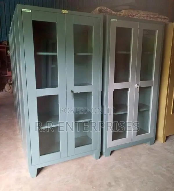 Indastrial Steel Glass Cupboard .