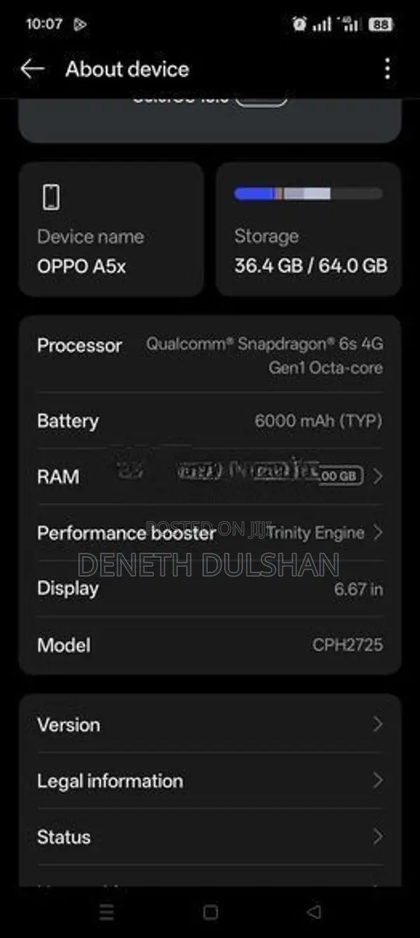 Oppo A5x (Used)