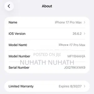 Apple iPhone 17 Pro Max (Used)
