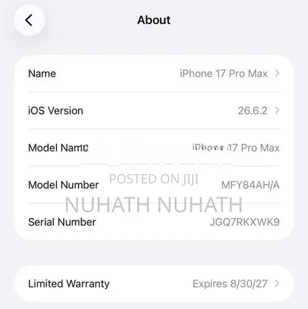 Apple iPhone 17 Pro Max (Used)