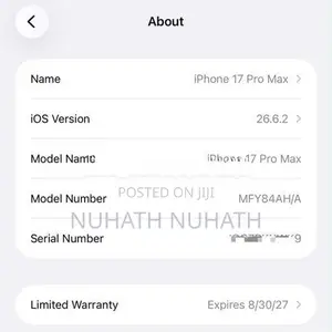 Apple iPhone 17 Pro Max (Used)