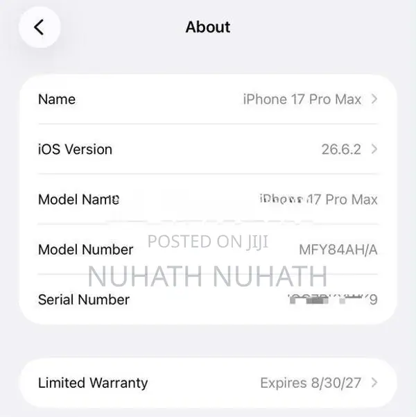 Apple iPhone 17 Pro Max (Used)