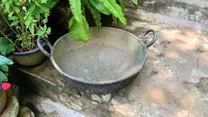 Large Antique Brass Pot