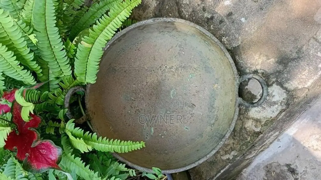 Large Antique Brass Pot