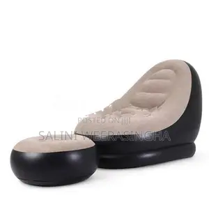 Inflatable Air Sofa With Foot Rest - Portable Chair