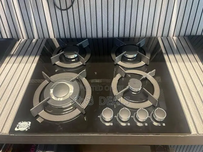 Tokyo 4 Burner Tempered Glass Hob