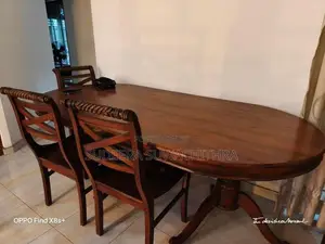 තේක්ක කෑම මේසයක් සමග පුටු 6 ක්
