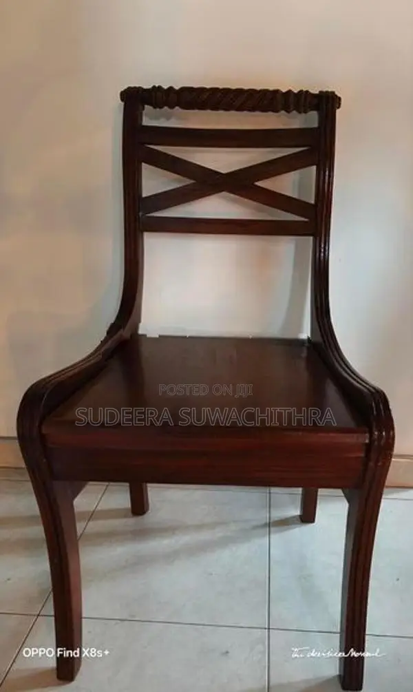 තේක්ක කෑම මේසයක් සමග පුටු 6 ක්