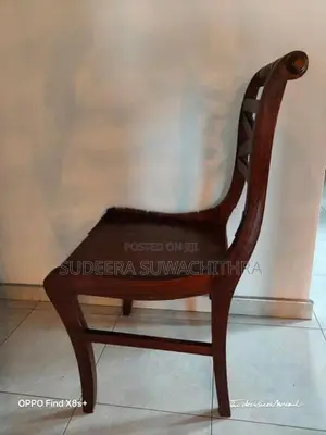 තේක්ක කෑම මේසයක් සමග පුටු 6 ක්