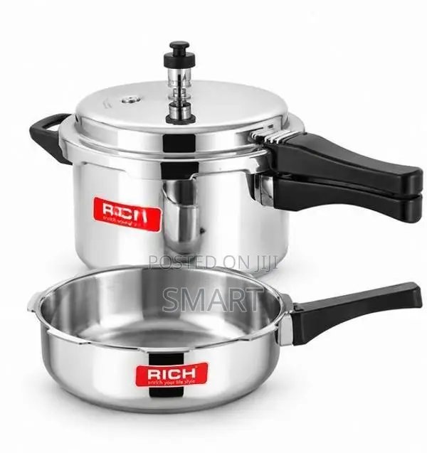 Rich Inox Stainless Steel Pressure Cooker With Glass Lid