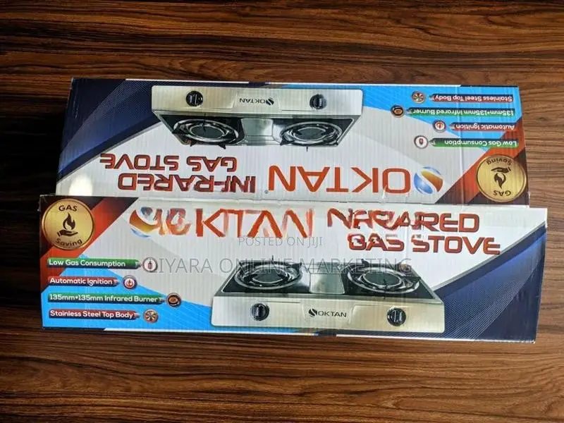 Oktan Infrared 2 Burner Gas Stove