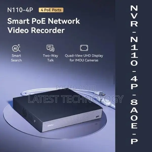 Imou POE NVR-N110-4P-8A0E-P 4 Port 10 Channel NVR