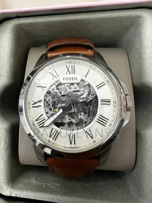 Fossil Grant 45mm Automatic Dark Brown Leather Watch (Dubai)