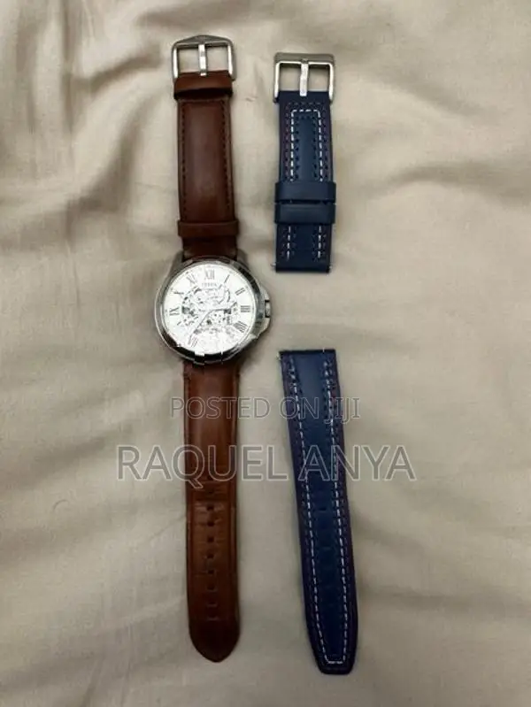 Fossil Grant 45mm Automatic Dark Brown Leather Watch (Dubai)