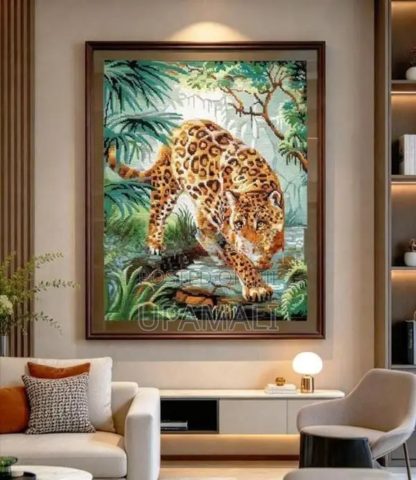 Cross Stitch Tiger Wall Art
